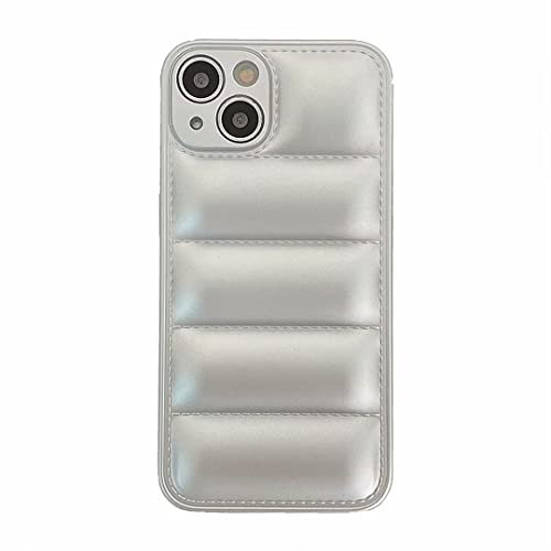 Schutzhülle für iPhone 15 Pro Max, luxuriöses Daunenjacken-Design, weiches Design, weiches Silikon, Puffer-Touch-Tuch, volle Tragbarkeit, stoßfest, für Mädchen und Frauen, Handyhülle für iPhone 15 Pro