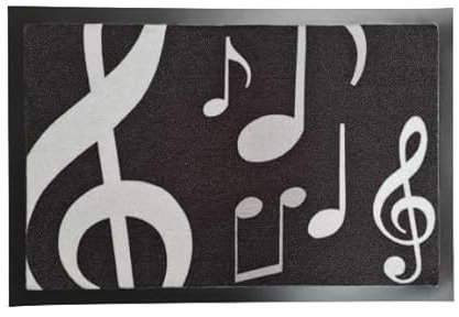 Musikboutique musikalische Fußmatte mit Violinschlüsseln und Noten
