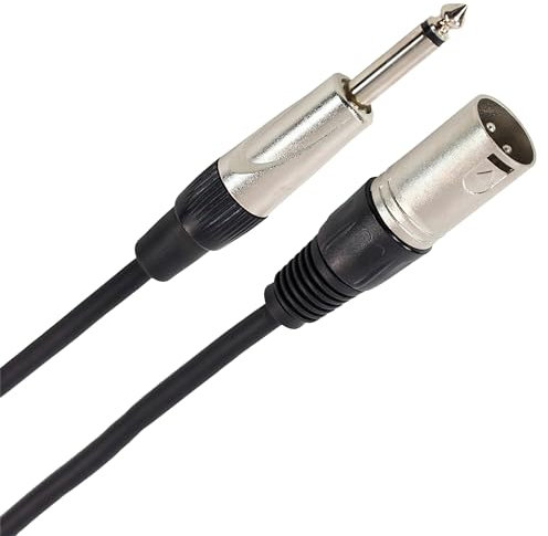 Plugger Câble XLR Mâle 3 Broches à Jack Mâle Mono 1.50m Easy Gamme Easy pour connectivité audio professionnelle. Câble musique, câble audio, câble micro, câble enceinte.