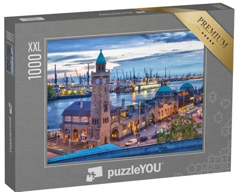Puzzle 1000 Teile XXL „Hamburger Hafen, Deutschland“ – aus der Puzzle-Kollektion Hamburg, Deutsche Städte