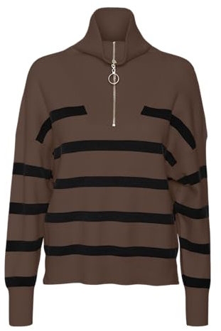 VERO MODA Vmsaba Stripe Ls Highneck Blouse Ga Noos