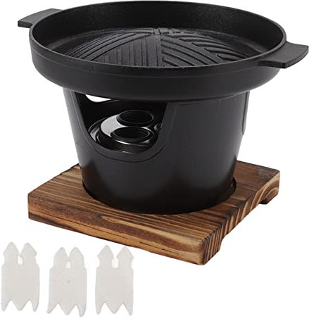 Mini Barbecue Portable, Grill de Table Japonais sans Fumée, Petit Grill Familial Coréen avec Surfaces de Cuisson Antiadhésives pour Barbecue de Camping en Plein Air (HN-BBQ18A)