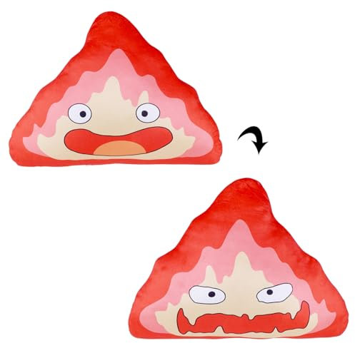 CoolChange Calcifer Kissen für Anime Fans | Feuerdämon Dekokissen | 44x32cm