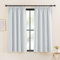 KGORGE Tende da Cucina Corta per Finestra Salotto Moderne 2 Pezzi L 140 x A 160 CM Tenda Termica Isolante per Interni Curtains con Fettuccia, Grigio Perla