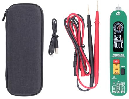 BSIDE Stift-Digital-Multimeter AC DC Spannungsprüfer, Intelligentes Professionelles Strommessgerät, Voltmeter-Sensor S8 mit Drei Displays, Verbesserte Taschenlampe, Dual-Modus