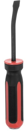 sourcing map Angled Tip Pry Bar 8 Inch CR-V Curved Screwdriver Pry Bars with Strike Cap Non-Slip Handle for Lifting and Prying