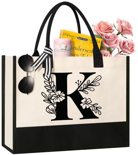 Personalisierte Leinen-Tragetasche, Kosmetiktasche, geeignet für Geburtstag, Hochzeit, Strand, Urlaub, tolles Geburtstagsgeschenk für Frauen, Mutter, Lehrer, Krankenschwestern, beste Freunde,