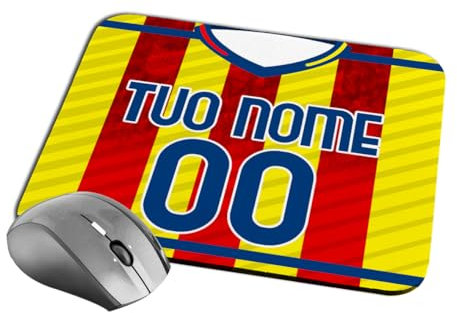 quickgadget Idea Regalo Tappetino Mouse Pad per Tifoso Lecce - Personalizzato con Nome e Numero - Perfetto per Ufficio e Gaming