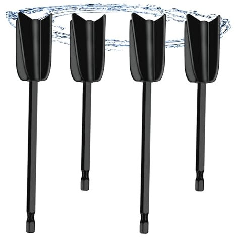4 Pcs Paint Mixer for Drill, Paint Mixer, Paint Stirrer for Drill, Reusable Epoxy Paint Stirrer Mixer Drill Attachment Mixing Tool for Mixing Epoxy Resin Painting Ceramic Glaze
