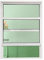 Vertikale Schiebefenster mit flacher Öffnung aus Glas, schalldichte Schiebewand für Kabinen, Heimküchen und Garagen, Ersatz (100 x 60 cm)