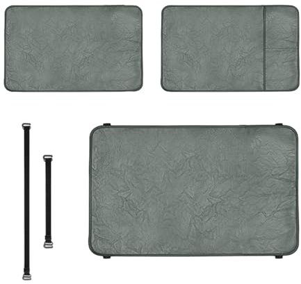 Kopfstützenbezug für Möbel, Kopfstützenschutz, rutschfester Kopfstützenbezug, Schonbezug für Sessel, Sesselschoner mit Taschen, Liegestuhlbezug mit Seitentaschen