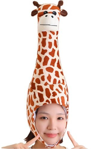 Keuyeo Giraffen-Hut, Niedliche Tier-plüsch-Kopfbedeckung, Kawaii-Cartoon-Performance-Kopfbedeckung, Tier-Kopfbedeckung Für Cosplay, Party, Foto-Requisiten