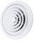 babominimer Rejilla de ventilación circular blanca con mosquitera - Salida de aire redonda Difusor circular salida de aire acondicionado central