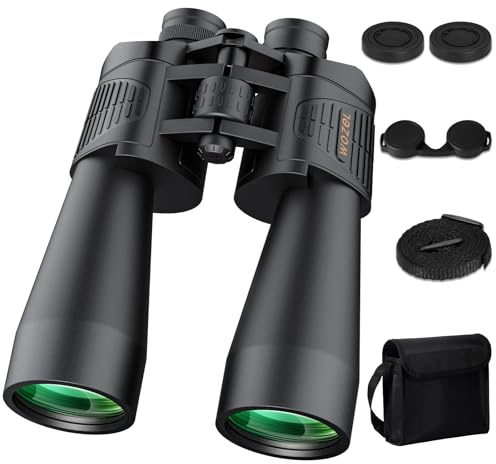 20x70 Binoculars for Adults High Powered - WOZEL HD Bird Binoculars with Clear Low Light Vision - Powerful Binocular for Bird Watching Hunting Travel Outdoor Hiking - Christmas Birthday Gifts for Men