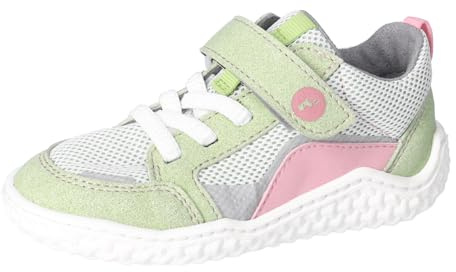 RICOSTA Mädchen Kletthalbschuhe Jayden, Kinder Halbschuhe, Weite: MITTEL, waschbar,vegan, Klettschuhe, Strassenschuhe, Avocado/rosa (520), 25 EU