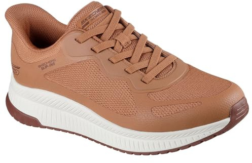 Skechers Zapatillas Deportivas sin Cordones Bobs Sport Squad Chaos 4 para Hombre, Castaño, 43 EU