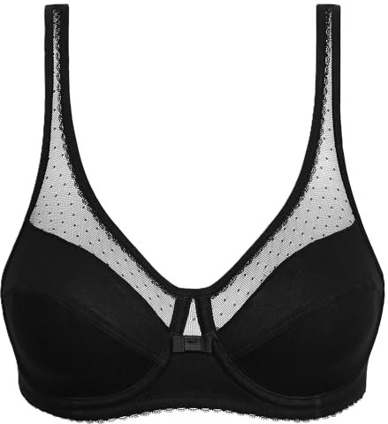 DIM Femme avec Armatures Generous Coton Bio X1 Bra, Noir, 95B EU