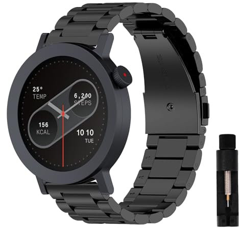 SeNool Armband Kompatibel mit CMF by Nothing Watch Pro 2, [Metall Ersatzarmband] [Hohe Qualität Edelstahl] [Schweiß und Korrosionsbeständig], Uhrenarmband für CMF by Nothing Watch Pro 2 - Schwarz