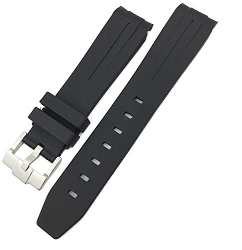 OFWAX Für Rolex Submariner Hulk GMT Milgauss Yacht Master Deepsea Rubber Watchband 19 mm 20 mm 21 mm 22 mm Slicon, 21mm Silver buckle, Achat