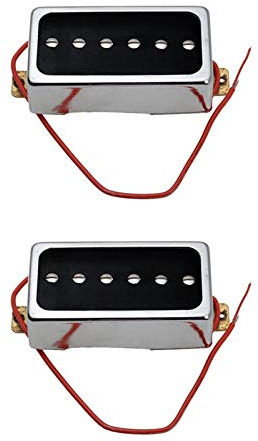 Lbvzxkad 2 Pcs P90 Electric Guitar Pickup Humbucker Size Single Coil Pickup Guitar Parts and Accessories, Neck & Bridge