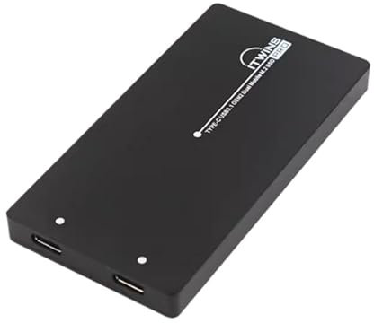 Caja de almacenamiento M.2 SSD con diseños de doble disco, ligera y duradera, USB C USB3.1 Gen2, carcasa de almacenamiento para SSD M.2
