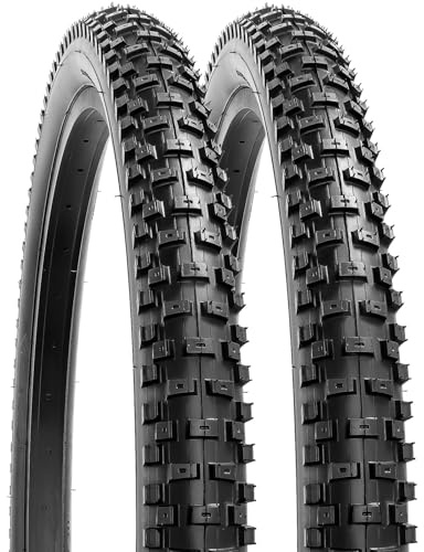 YunSCM 2Pcs Faltbare 26 Zoll Fahrradreifen 26x2.35 Mantel 57-559 kompatibel 26x2.30 26 x 2.35 26x2.40 Stadt/Straße/Mountainbike Reifen