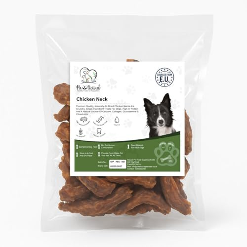 PAWLICIOUS Chicken Necks for Dogs, 100% Natural Air-Dried Treat Chew for Dog, Puppy & Senior Healthy Dog Treats & Hypoallergenic Dog Snacks Grain & Gluten Free High Protein Pet Treats (4Kg - Neck)