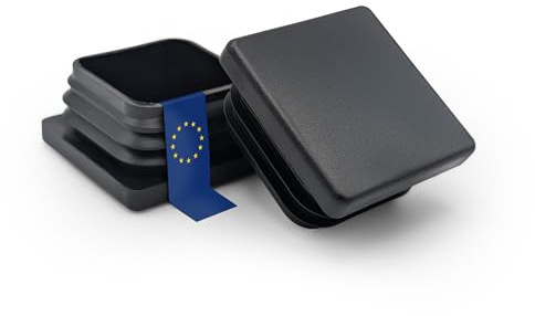Stahl-Shop24 Quadratrohr-Stopfen 80×80 mm, schwarz – 5 Stück | Lamellenstopfen aus Kunststoff – wetterfest, UV-beständig & frostsicher, sauberer Rohrabschluss für Möbel & Zäune