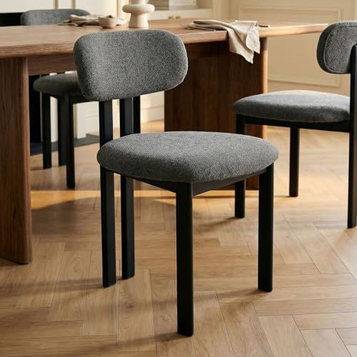IDIMEX Esszimmerstühle Franca im 2er Set, Dunkelgrau - Stühle Set für Essbereich, Essstuhl mit pflegeleichtem Stoffbezug, Küchenstuhl mit kompakten Maßen [max. Belastbarkeit 120 kg]