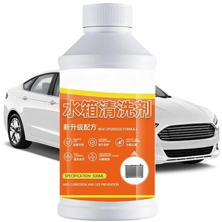 Mimoqk Nettoyant Interne Radiateur - 500 ml de nettoyant et détartrant - Rinçage interne radiateur auto | pour atelier automobile, blocs moteur à noyau métallique, culasses, joints,
