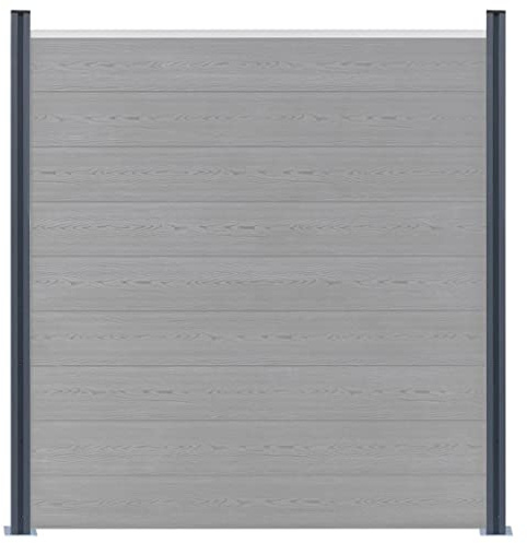 Zaunpfosten 2 Stk Dunkelgrau Aluminium 185 cm mit Stahlsockel und Kappe, kompatibel für 2 cm Zaunlatte, ideal für Gartenzaun, Holzzaun, Metallzaun