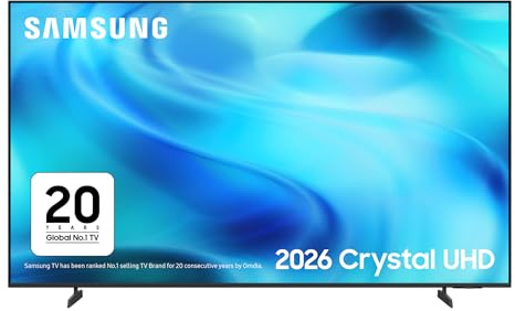 Samsung Smart TV 75 Inch U8020H Crystal UHD 4K TV, HDR10+, Motion Xcelerator, Dynamic Sound Pack, Gaming Hub, Knox Security, Vision AI Companion [2026]