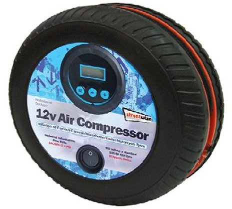 Fastcar 12V DIGITAL AIR COMPRESSOR - WITH AUTO SHUT-OFF AND ADAPTORS