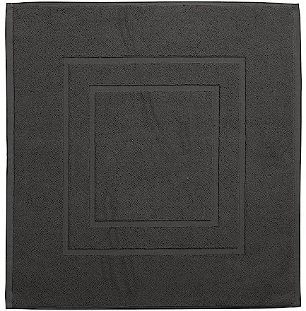 Christy Brixton Bath Mat | 100% Cotton Shower Mat | Super Absorbent | Liquorice