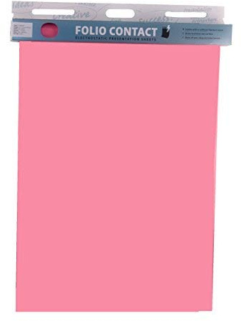 Folio Contact Whiteboard Folie Rosa – elektrostatisch haftend, wiederbeschreibbar & trocken abwischbar – haftet ohne Kleber auf glatten Flächen – 60 × 80 cm