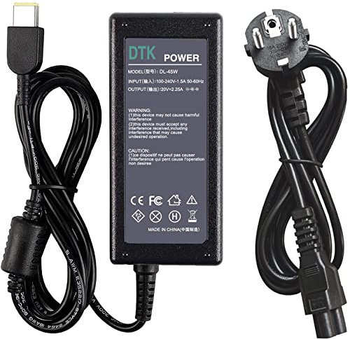 DTK 20V 2.25A 45W ADLX45NCC3A ADLX45NDC3A ADLX45NLC3A Caricatore portatile per LENOVO ThinkPad notebook Alimentatore AC Adattatore, 3 poli (c5) Cavo di alimentazione, 11mm * 5.0mm Eur