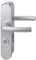 THIRARD - Ensemble Poignées de Sécurité pour Porte d'Entrée - Béquille Double - Aluminium Massif - Design Élégant - Entr'Axe de Fixation 216 mm - Finition Argentée - Carré 7 mm - Gris
