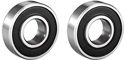 sourcing map 2 Stück 6001-2RS Kugellager doppelt abgedichtet 12mmx28mmx8mm Rillenkugellager