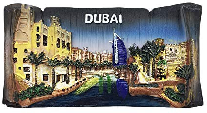 Dubai 3D Kühlschrankmagnet Touristische Souvenirs Harz Magnetische Aufkleber Kühlschrankmagnet Home & Kitchen Dekoration aus China