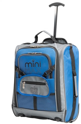 Aerolite MiniMax Kindergepäck 45x36x20 Easyjet Maximale Größe 30L Handgepäck Neu 2024 Unter Sitz Trolleys Rucksack Carry On Handgepäcktasche mit 2 Jahre Garantie (Blau)