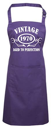 Edward Sinclair Schürze zum 50. Geburtstag zum Kochen/Backen/Grillen, Baumwolle, violett, Einheitsgröße