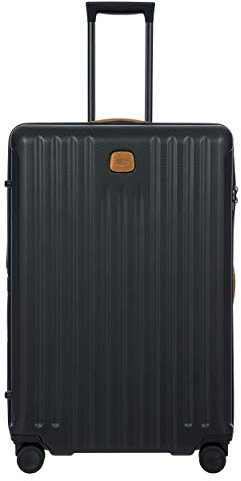 Bric's Hartschalen-Trolley Erweiterbar, Kollektion Capri, Mittelgroßer Koffer mit 4 Rollen, Leicht und Widerstandsfähig, USB-Anschluss, Integriertes TSA-Schloss, Maße: 53x78x31/35, Schwarz