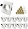 Allesgute 10er Set LED Einbaustrahler GU10 Schwenkbar 230V Einbauleuchten Einbaurahmen Eckig Matt Weiß Spot f. Loch Ø 68mm inkl. 5W WarmWeiß LED Leuchtmittel aud Fassung