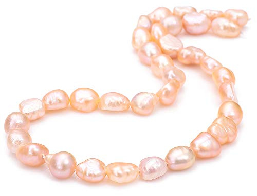 BEADIA Natural Pearl Beads 8-9mm Pink Freshwater Cultured Loose Gemstone Beads for DIY Jewelry Making 13.8''/Strand