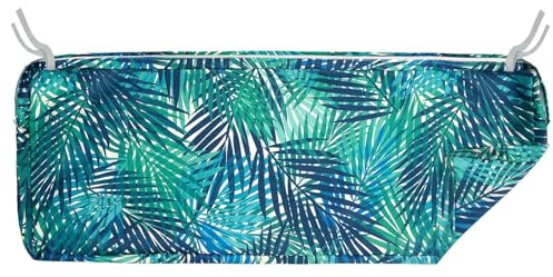 NettyPro Outdoor Bench/Loveseat Cushion Cover 48 x 18 x 3 Inch, Water Resistant UV Protection Patio Furniture Swing Cushion Slip Cover with Zipper, Replacement Cover Only