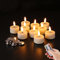 Eywamage Remote Tea Light Candles Real Wax Flickering Realistic Ivory LED Tea Votive Candle Battery Included