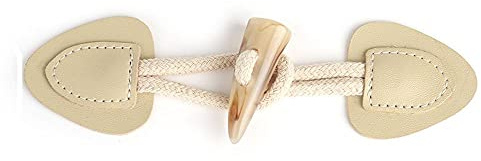 4Pcs PU Leder Annähknebel Verschlüsse Vintage Annähknebel mit Harz Hornknöpfe Nähzubehör Hornform Knopf Nähen für Mantel Cape Jacke Kleidung Knöpfe Ersatzset