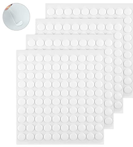 Yafe 400 Pieces Double Sided Transparent Putty, 10 mm Adhesive sticky Pads Heavy Duty Mounting Putty Removable Traceless sticky Putty for Photos Wall, Posters, Kitchen, Party