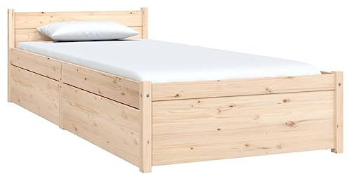 vidaXL Bett mit Schubladen 75x190 cm