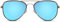Cheapass Sonnenbrille Graziles Modell Dame Herren mit blau verspiegelten UV-blockierenden Recycling-Gläsern und Nasenpads